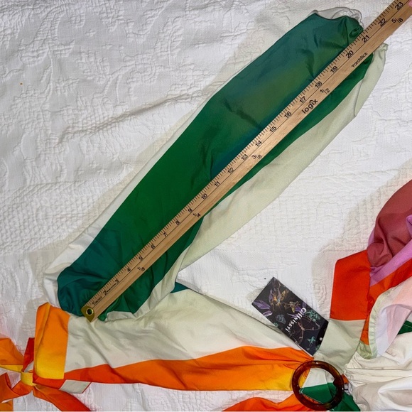 NWT Giffniseti Dress Gown Size Small Floor Length Maxi Multicolor NEW - Picture 3 of 13